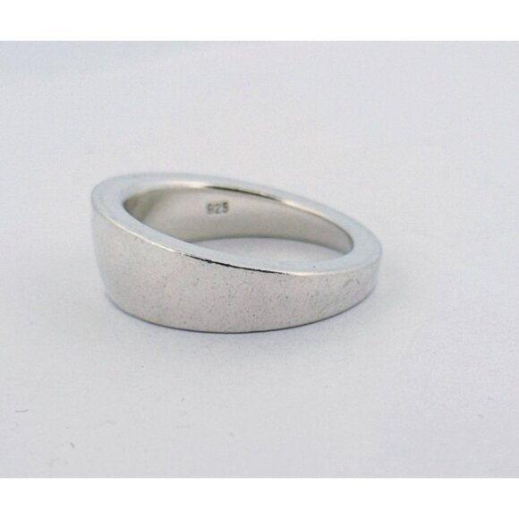 Estate Emporio Armani 925 Sterling Silver Modern Band Ring Size 10.5, 12g - Picture 5 of 11